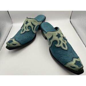 Old Gringo Turquoise Double D NWOT Slides Size 9.5!!!!